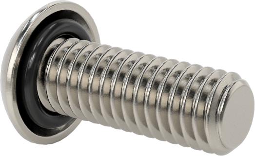 Sızdırmaz Paslanmaz Çelik Kurcalamaya Dayanıklı Düğme Başlı Torx Vidaları, Buna-N Kauçuk O-Ring ile, M3 x 0,5 mm Dişli, 8 mm Uzunluk