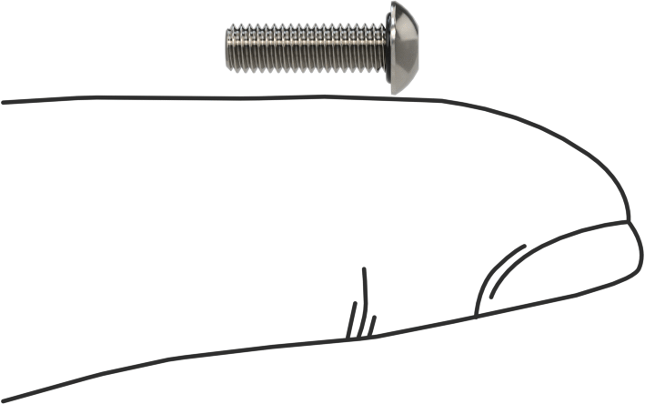 Sızdırmaz Paslanmaz Çelik Kurcalamaya Dayanıklı Düğme Başlı Torx Vidaları, Buna-N Kauçuk O-Ring ile, M3 x 0,5 mm Dişli, 10 mm Uzunluk