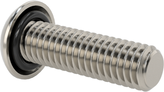 Sızdırmaz Paslanmaz Çelik Kurcalamaya Dayanıklı Düğme Başlı Torx Vidaları, Buna-N Kauçuk O-Ring ile, M3 x 0,5 mm Dişli, 10 mm Uzunluk