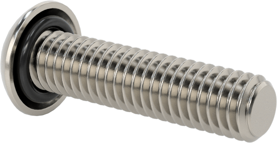 Sızdırmaz Paslanmaz Çelik Kurcalamaya Dayanıklı Düğme Başlı Torx Vidaları, Buna-N Kauçuk O-Ring ile, M3 x 0,5 mm Dişli, 12 mm Uzunluk