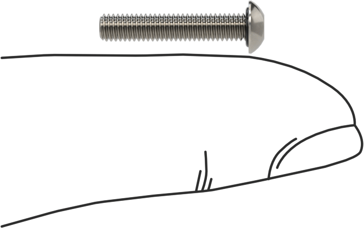 Sızdırmaz Paslanmaz Çelik Kurcalamaya Dayanıklı Düğme Başlı Torx Vidaları, Buna-N Kauçuk O-Ring ile, M3 x 0,5 mm Dişli, 16 mm Uzunluk