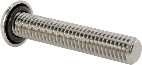Sızdırmaz Paslanmaz Çelik Kurcalamaya Dayanıklı Düğme Başlı Torx Vidaları, Buna-N Kauçuk O-Ring ile, M3 x 0,5 mm Dişli, 16 mm Uzunluk