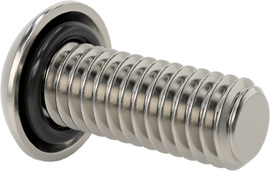 Sızdırmaz Paslanmaz Çelik Kurcalamaya Dayanıklı Düğme Başlı Torx Vidaları, Buna-N Kauçuk O-Ring ile, M4 x 0,7 mm Diş, 10 mm Uzunluk