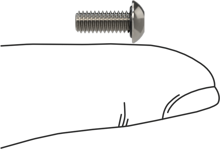 Sızdırmaz Paslanmaz Çelik Kurcalamaya Dayanıklı Düğme Başlı Torx Vidaları, Buna-N Kauçuk O-Ring ile, M4 x 0,7 mm Diş, 10 mm Uzunluk
