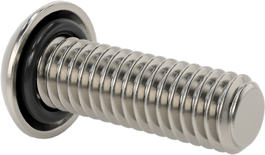 Sızdırmaz Paslanmaz Çelik Kurcalamaya Dayanıklı Düğme Başlı Torx Vidaları, Buna-N Kauçuk O-Ring ile, M4 x 0,7 mm Diş, 12 mm Uzunluk
