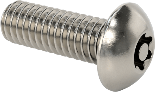 Sızdırmaz Paslanmaz Çelik Kurcalamaya Dayanıklı Düğme Başlı Torx Vidaları, Buna-N Kauçuk O-Ring ile, M4 x 0,7 mm Diş, 12 mm Uzunluk