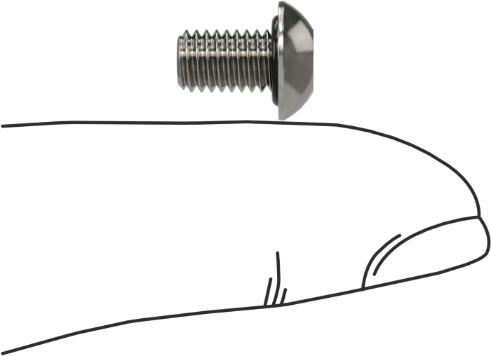 Sızdırmaz Paslanmaz Çelik Kurcalamaya Dayanıklı Düğme Başlı Torx Vidaları, Buna-N Kauçuk O-Ring ile, M5 x 0,8 mm Diş, 8 mm Uzunluk