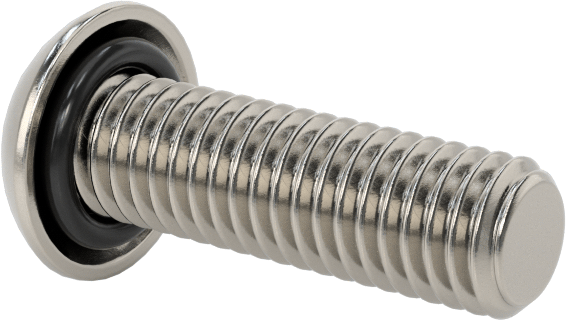 Sızdırmaz Paslanmaz Çelik Kurcalamaya Dayanıklı Düğme Başlı Torx Vidaları, Buna-N Kauçuk O-Ring ile, M5 x 0,8 mm Diş, 16 mm Uzunluk