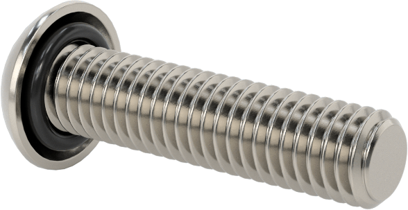 Sızdırmaz Paslanmaz Çelik Kurcalamaya Dayanıklı Düğme Başlı Torx Vidaları, Buna-N Kauçuk O-Ring ile, M5 x 0,8 mm Diş, 20 mm Uzunluk