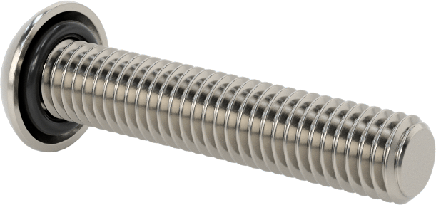 Sızdırmaz Paslanmaz Çelik Kurcalamaya Dayanıklı Düğme Başlı Torx Vidaları, Buna-N Kauçuk O-Ring ile, M5 x 0,8 mm Diş, 25 mm Uzunluk