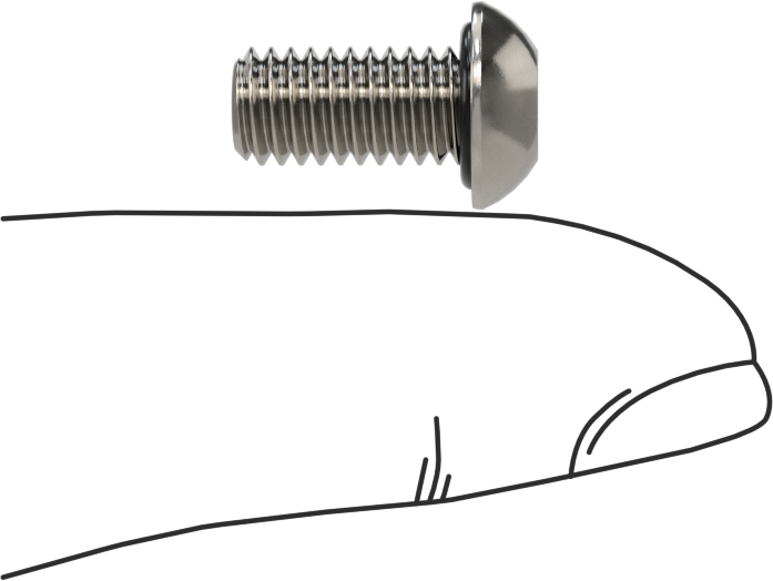 Sızdırmaz Paslanmaz Çelik Kurcalamaya Dayanıklı Düğme Başlı Torx Vidaları, Buna-N Kauçuk O-Ring ile, M6 x 1,0 mm Diş, 12 mm Uzunluk