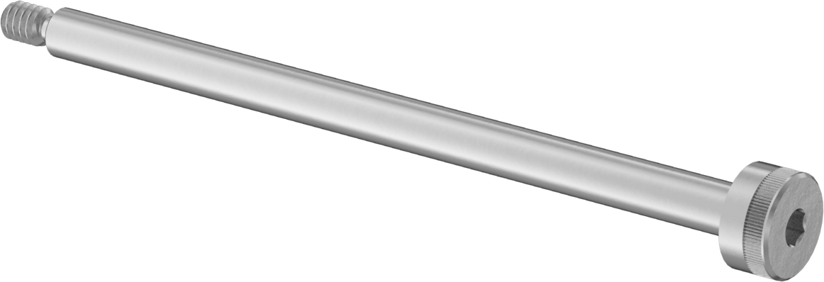 18-8 Paslanmaz Çelik Omuzlu Vida, 1/8" Omuz Çapı, 3-48 Diş