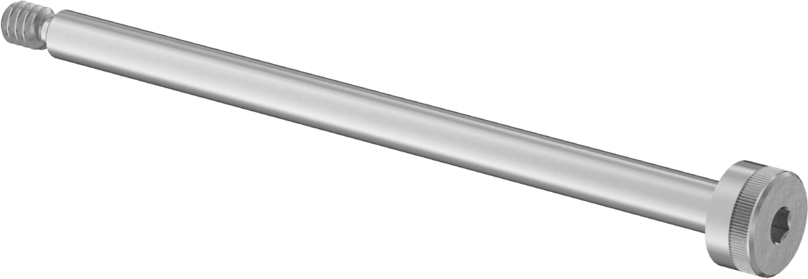 18-8 Paslanmaz Çelik Omuzlu Vida, 1/8" Omuz Çapı, 4-40 Diş