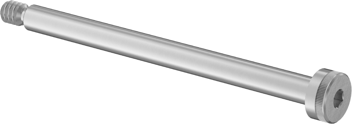 18-8 Paslanmaz Çelik Omuzlu Vida, 5/32" Omuz Çapı, 6-32 Diş