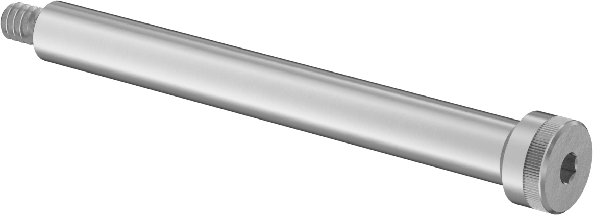 18-8 Paslanmaz Çelik Omuzlu Vida, 7/32" Omuz Çapı, 6-32 Diş