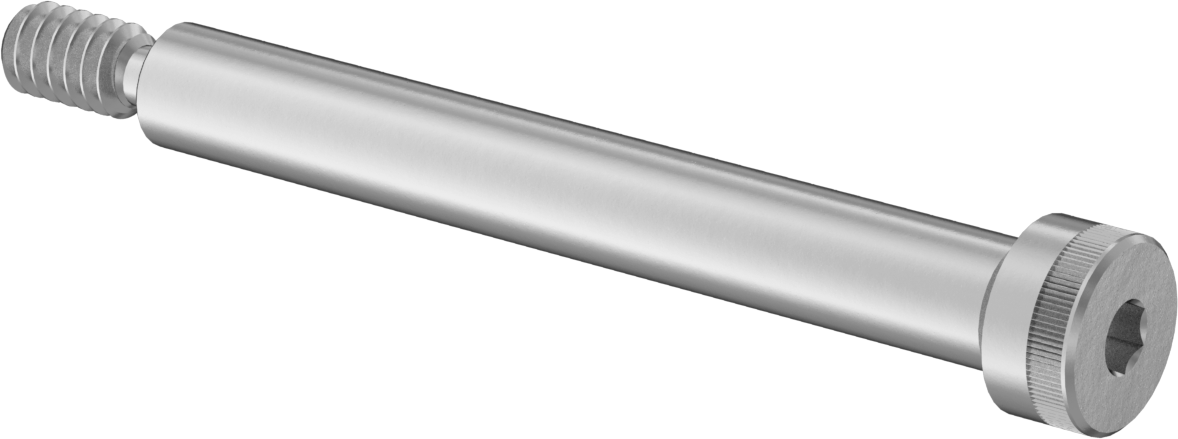 18-8 Paslanmaz Çelik Omuzlu Vida, 1/4" Omuz Çapı, 10-24 Diş