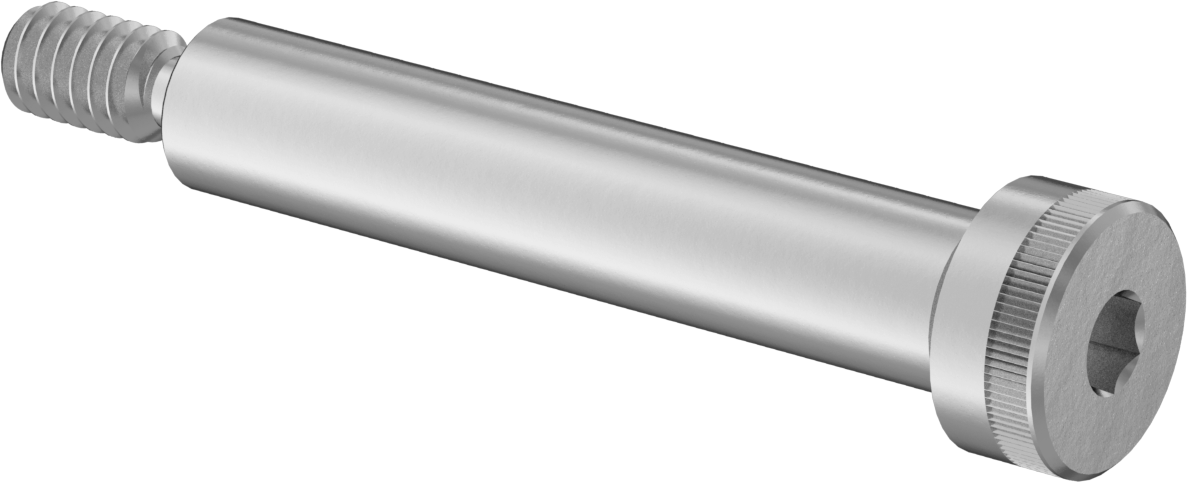 18-8 Paslanmaz Çelik Omuzlu Vida, 3/8" Omuz Çapı, 1/4"-20 Diş