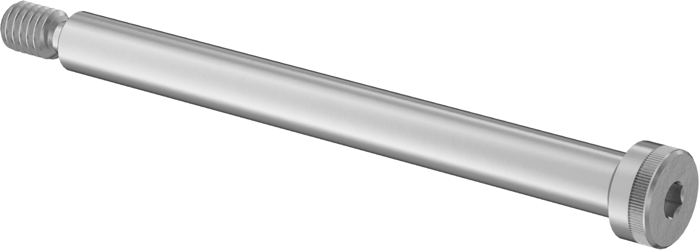 18-8 Paslanmaz Çelik Omuzlu Vida, 3/8" Omuz Çapı, 5/16"-18 Diş