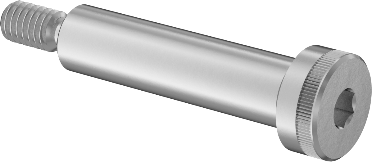 18-8 Paslanmaz Çelik Omuzlu Vida, 1/2" Omuz Çapı, 5/16"-18 Diş