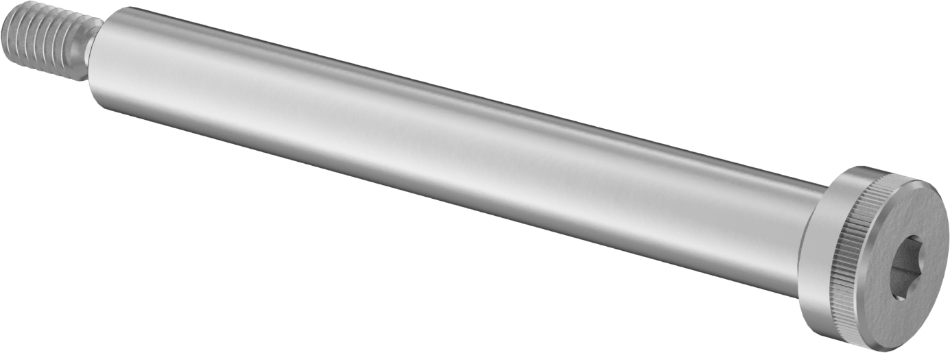18-8 Paslanmaz Çelik Omuzlu Vida, 1/2" Omuz Çapı, 5/16"-18 Diş