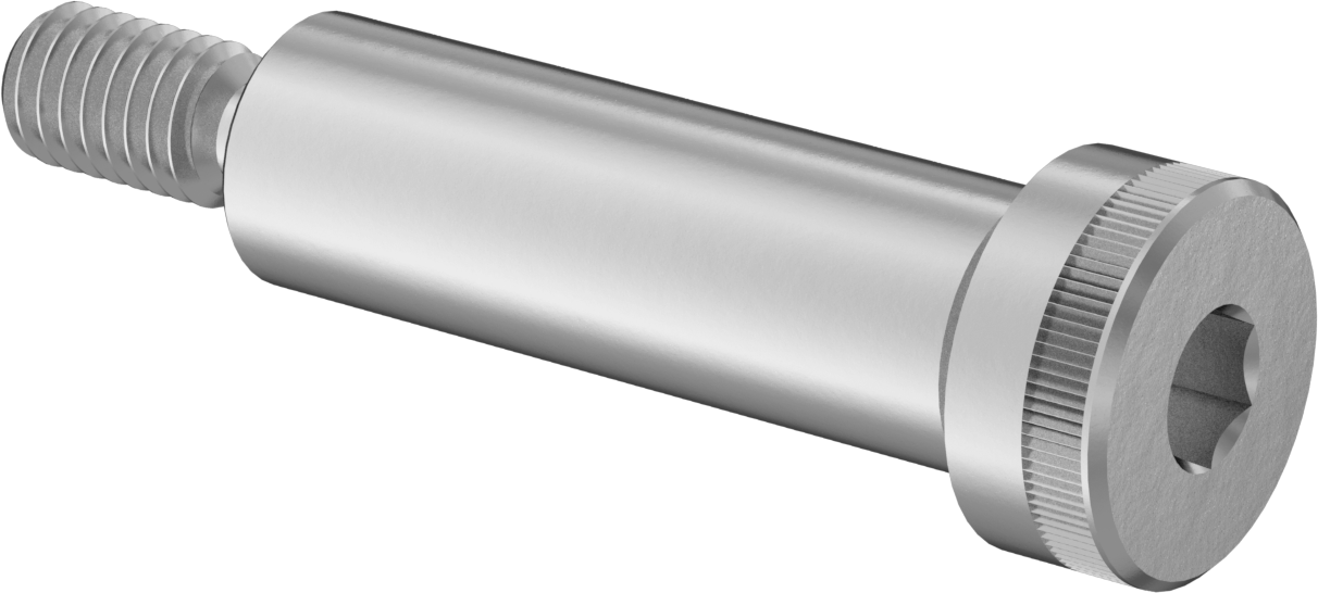 18-8 Paslanmaz Çelik Omuzlu Vida, 5/8" Omuz Çapı, 3/8"-16 Diş