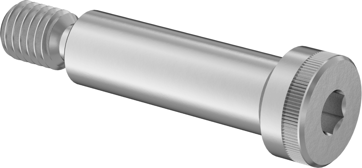 18-8 Paslanmaz Çelik Omuzlu Vida, 5/8" Omuz Çapı, 1/2"-13 Diş