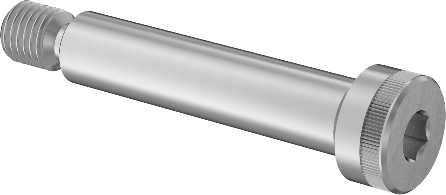 18-8 Paslanmaz Çelik Omuzlu Vida, 7/8" Omuz Çapı, 3/4"-10 Diş