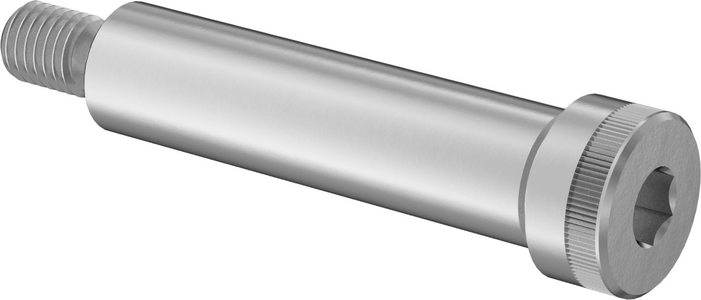 18-8 Paslanmaz Çelik Omuzlu Vida, 1" Omuz Çapı, 5/8"-11 Diş