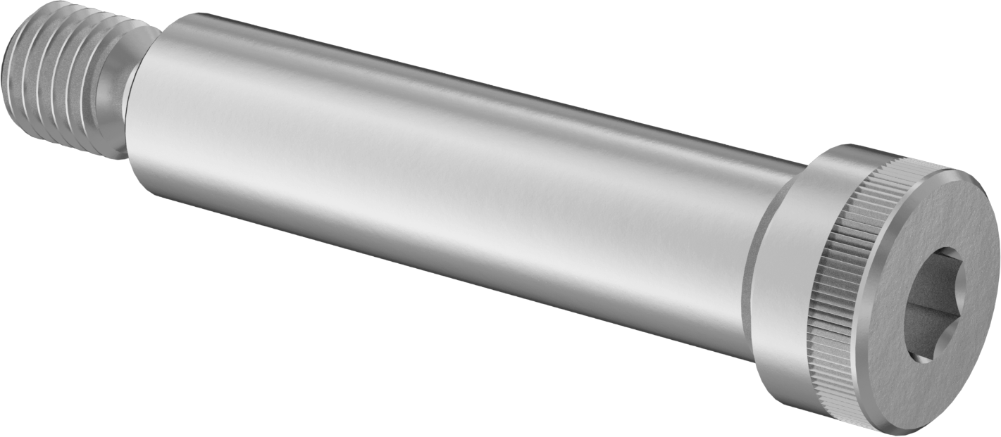 18-8 Paslanmaz Çelik Omuzlu Vida, 1" Omuz Çapı, 3/4"-10 Diş