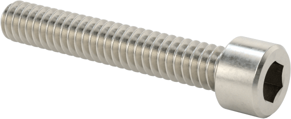 18-8 Paslanmaz Çelik Soket Başlı Vida, 0-80 Diş Boyutu, 3/8" Uzunluk