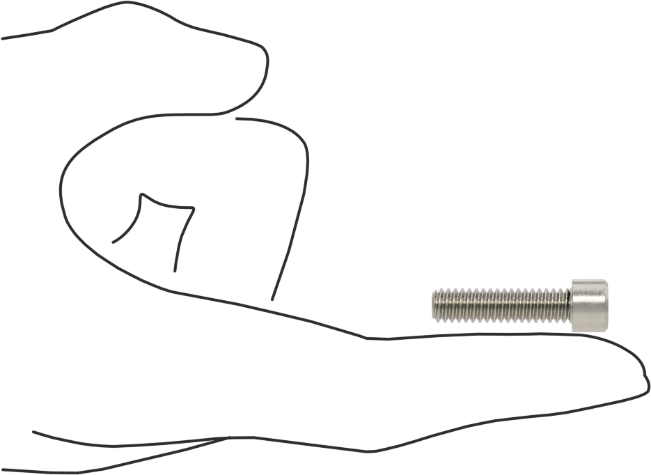 Sol Dişli 18-8 Paslanmaz Çelik Soket Başlı Vida, 1/4"-20 Diş Boyutu, 1" Uzunluk
