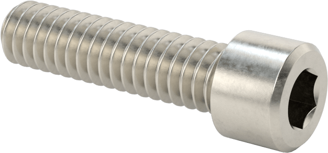 Sol Dişli 18-8 Paslanmaz Çelik Soket Başlı Vida, 1/4"-20 Diş Boyutu, 1" Uzunluk