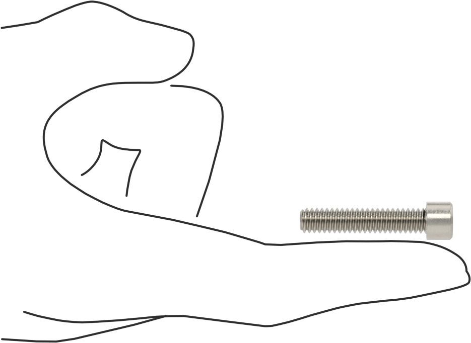 Sol Dişli 18-8 Paslanmaz Çelik Soket Başlı Vida, 1/4"-20 Diş Boyutu, 1-1/4" Uzunluk