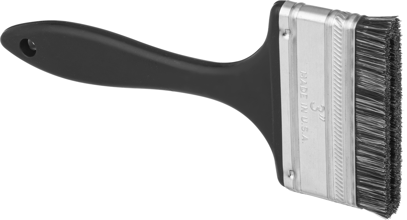 Kalın Solvent Bazlı Boya ve Kaplama için Düz Fırça, 3“ Genişlik x 1/2” Uzunluk Kıllar