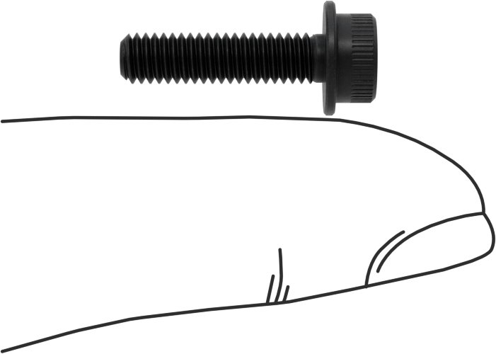 Flanşlı Soket Başlı Vida, M4 x 0,7 mm Diş, 16 mm Uzunluk