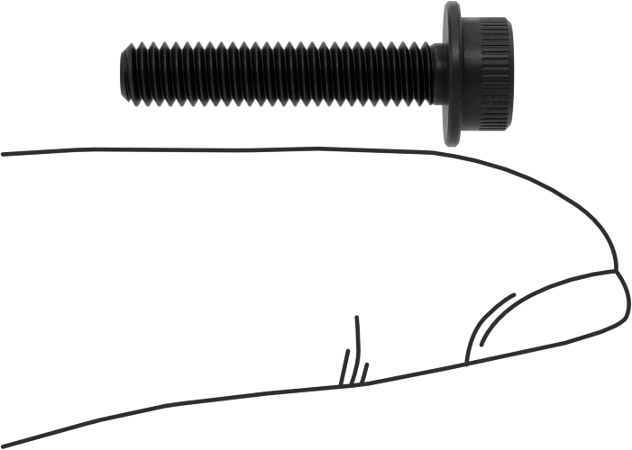 Flanşlı Soket Başlı Vida, M4 x 0,7 mm Diş, 20 mm Uzunluk