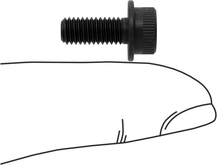 Flanşlı Soket Başlı Vida, M5 x 0,8 mm Diş, 12 mm Uzunluk