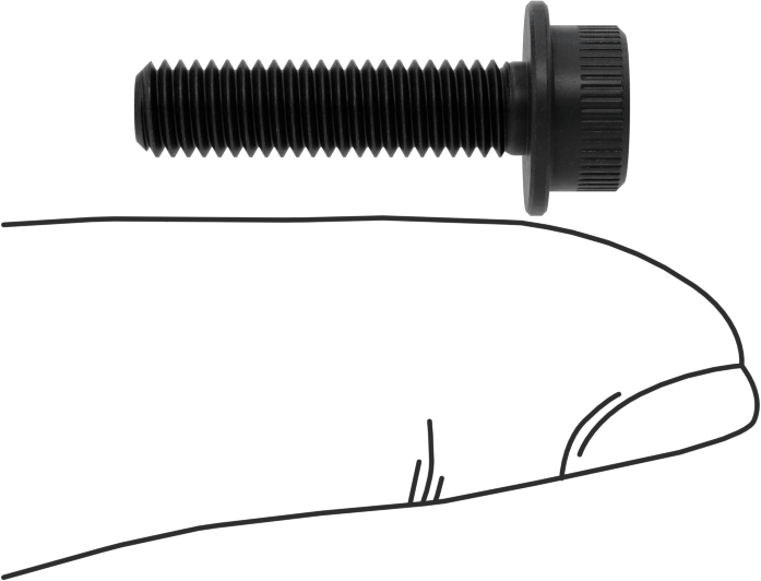 Flanşlı Soket Başlı Vida, M5 x 0,8 mm Diş, 20 mm Uzunluk