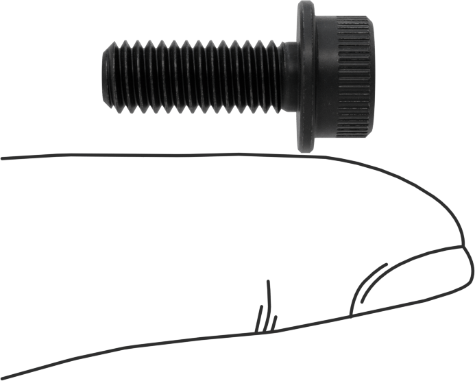 Flanşlı Soket Başlı Vida, M6 x 1 mm Diş, 16 mm Uzunluk