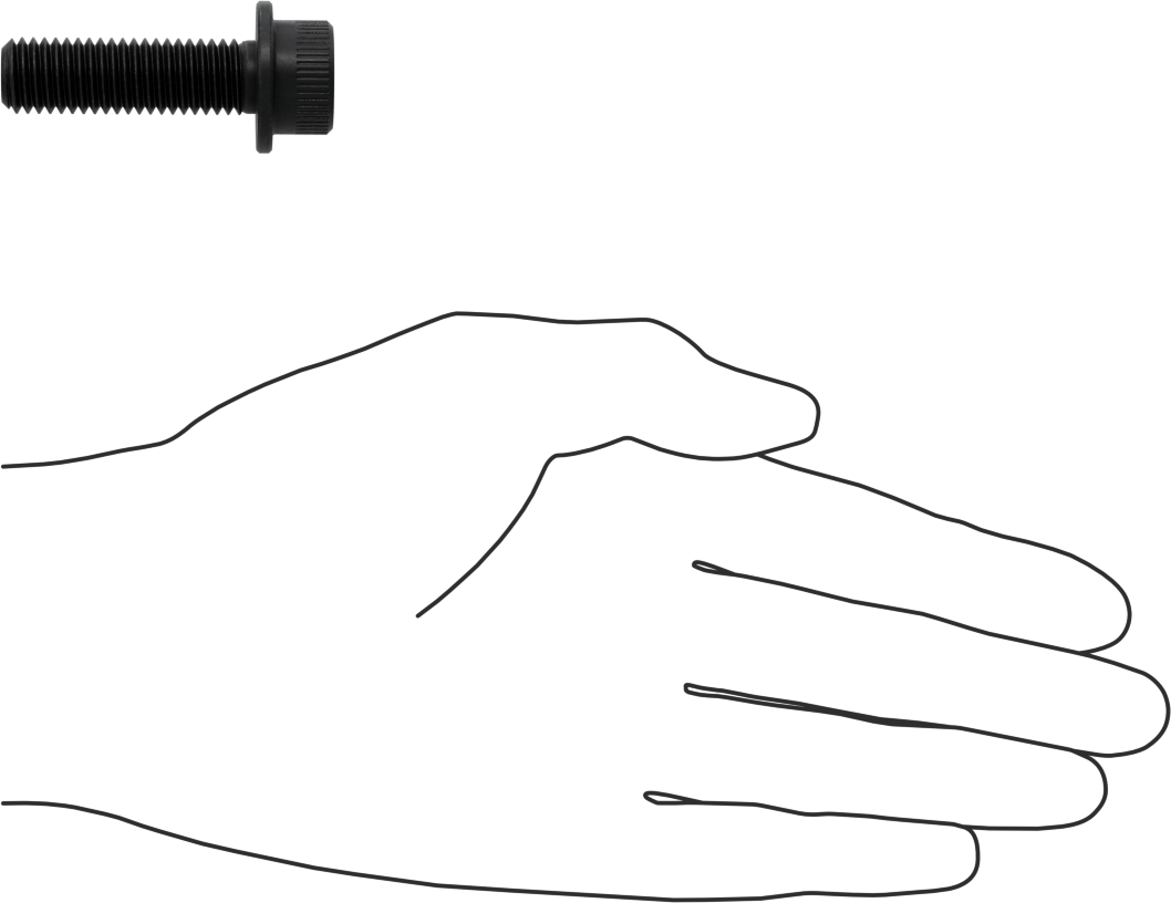 Flanşlı Soket Başlı Vida, M12 x 1,75 mm Diş, 40 mm Uzunluk