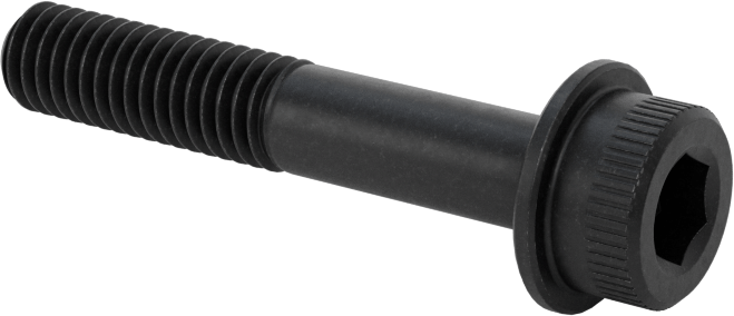 Flanşlı Soket Başlı Vida, Siyah Oksitli Alaşımlı Çelik, M6 x 1 mm Diş, 35 mm Uzunluk