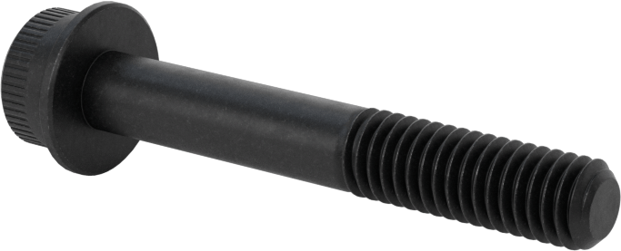 Flanşlı Soket Başlı Vida, Siyah Oksitli Alaşımlı Çelik, M6 x 1 mm Diş, 40 mm Uzunluk