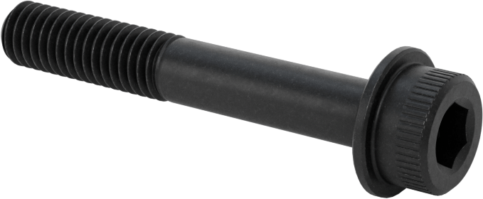 Flanşlı Soket Başlı Vida, Siyah Oksitli Alaşımlı Çelik, M6 x 1 mm Diş, 40 mm Uzunluk