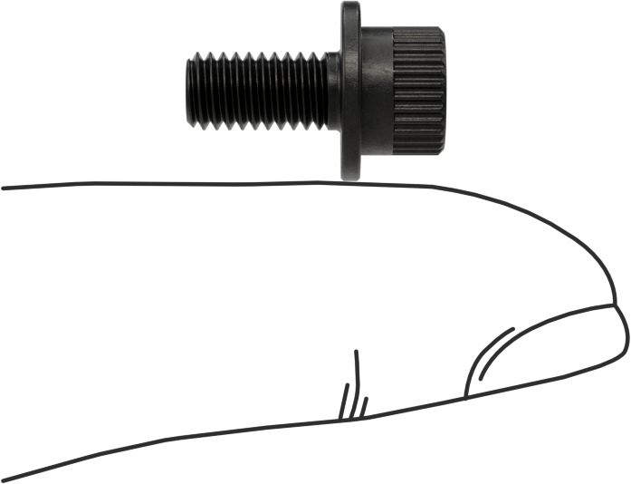 Flanşlı Soket Başlı Vida, 10-32 Diş Boyutu, 3/8" Uzunluk