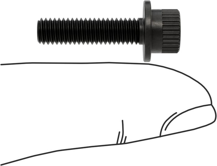Flanşlı Soket Başlı Vida, 10-32 Diş Boyutu, 3/4" Uzunluk