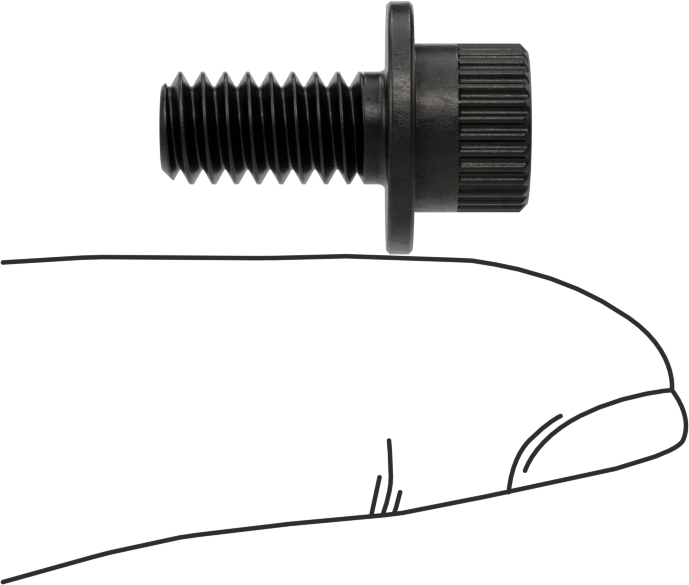 Flanşlı Soket Başlı Vida, 1/4"-20 Diş Boyutu, 1/2" Uzunluk