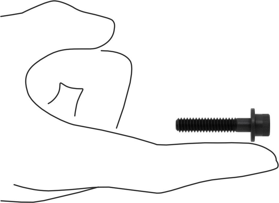 Flanşlı Soket Başlı Vida, 1/4"-20 Diş Boyutu, 1-1/4" Uzunluk