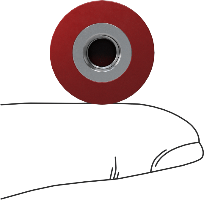 Poliüretan Kauçuk Dişli Tampon, Güçlendirilmiş, 1/4“ Derinlikte 1/4”-28 Dişli Delik, Durometer 50A