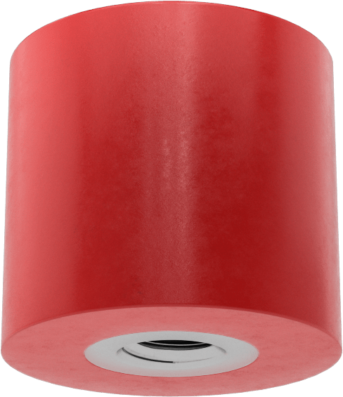 Poliüretan Kauçuk Dişli Tampon, Güçlendirilmiş, 1/2“ Derinlikli 3/8”-16 Dişli Delik, Durometer 50A