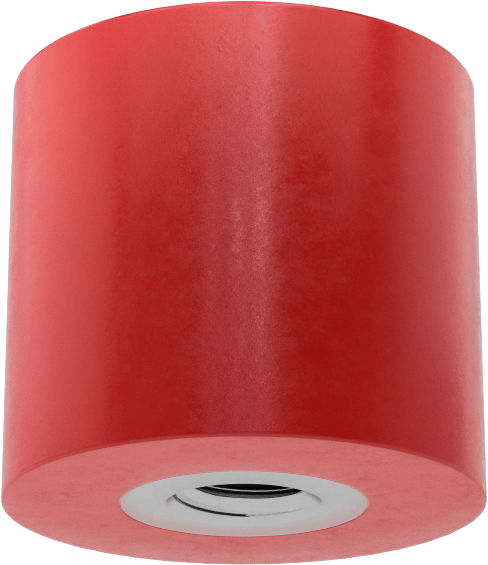 Poliüretan Kauçuk Dişli Tampon, Güçlendirilmiş, 1/2“ Derinlikli 3/8”-16 Dişli Delik, Durometre 40A
